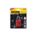 S742-058 Stanley 4 Şifreli Kombinasyon 30mm Kırmızı Asma Kilit S742-058 Stanley 4 Şifreli Kombinasyon 30mm Kırmızı Asma Kilit