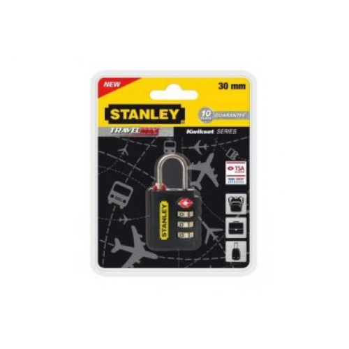 S742-054 Stanley 3 Haneli Siyah Çinko 30mm Güvenlik Gösterge Asma Kilit S742-054 Stanley 3 Haneli Siyah Çinko 30mm Güvenlik Gösterge Asma Kilit