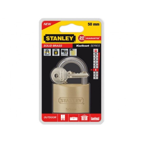S742-032 Stanley Katı Prinç 50mm Asma Kilit S742-032 Stanley Katı Prinç 50mm Asma Kilit