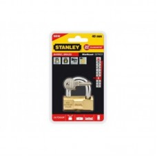 S742-046 Stanley Katı Prinç 40mm Varil Tipi  Asma Kilit