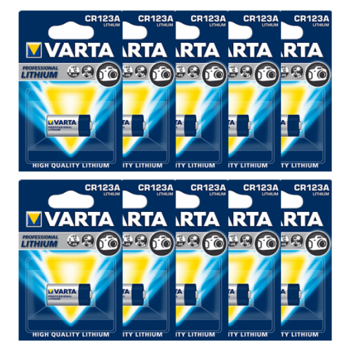 10 Adet Varta CR123A 3v Lityum Pil 6205 10 Adet Varta CR123A 3v Lityum Pil 6205