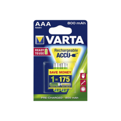 VARTA 56703 ŞARJLI İNCE PİL AAA 800 MAH READY 2 USE 2Lİ BLİSTER VARTA 56703 ŞARJLI İNCE PİL AAA 800 MAH READY 2 USE 2Lİ BLİSTER