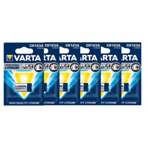 6 Adet Varta CR123A 3v Lityum Pil 6205 
