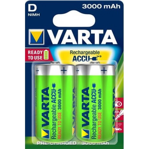VARTA 56720 ŞARJLI BÜYÜK PİL D 3000 MAH ACCU READY2 USE 2Lİ BLİSTER VARTA 56720 ŞARJLI BÜYÜK PİL D 3000 MAH ACCU READY2 USE 2Lİ BLİSTER