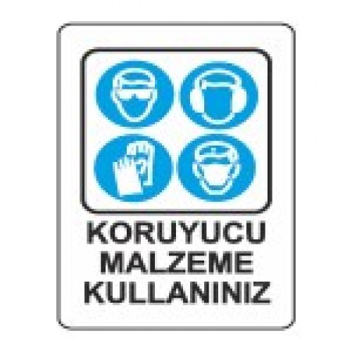 UYARI İKAZ LEVHASI 16*24 KORUYUCU MALZEME KULLANIN UYARI İKAZ LEVHASI 16*24 KORUYUCU MALZEME KULLANIN