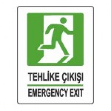 UYARI İKAZ LEVHASI 25*35 TEHLİKE ÇIKIŞI