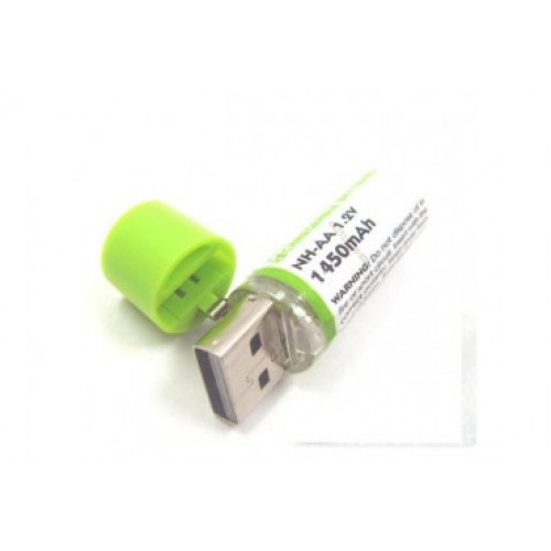 Taşınabilir USB AA ŞARJLI PİL 1.2 V USB şarj edilebilir batarya with 
