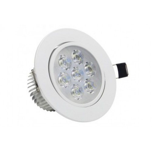 7W  LED gömme tavan ışığı beyaz lamba AC 220V 110V Downlight spot ev oturma odası için otel pvc