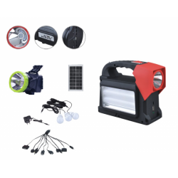 Güneş Enerjili Çok Fonksiyonlu Solar Aydınlatma Sistemi Kafa Feneri 3 Adet Ampul Kamp Seti 