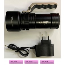 U.S.SWAT - T6 5W Uzun Menzilli El Feneri, Zoomlu Şarjlı Güçlü El Feneri