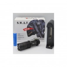 Mini El Feneri 2000 Lümen Cree Q5 LED Torch AA/14500 Ayarlanabilir Zoom Odak Torch Lambası Penlight Su Geçirmez